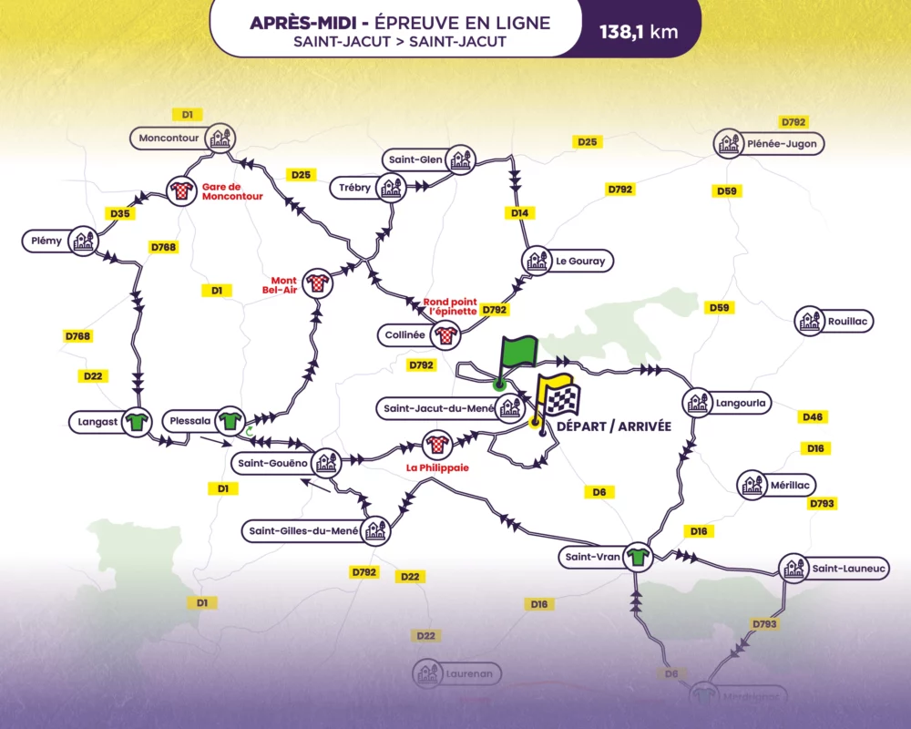 La carte du circuit du Mené
