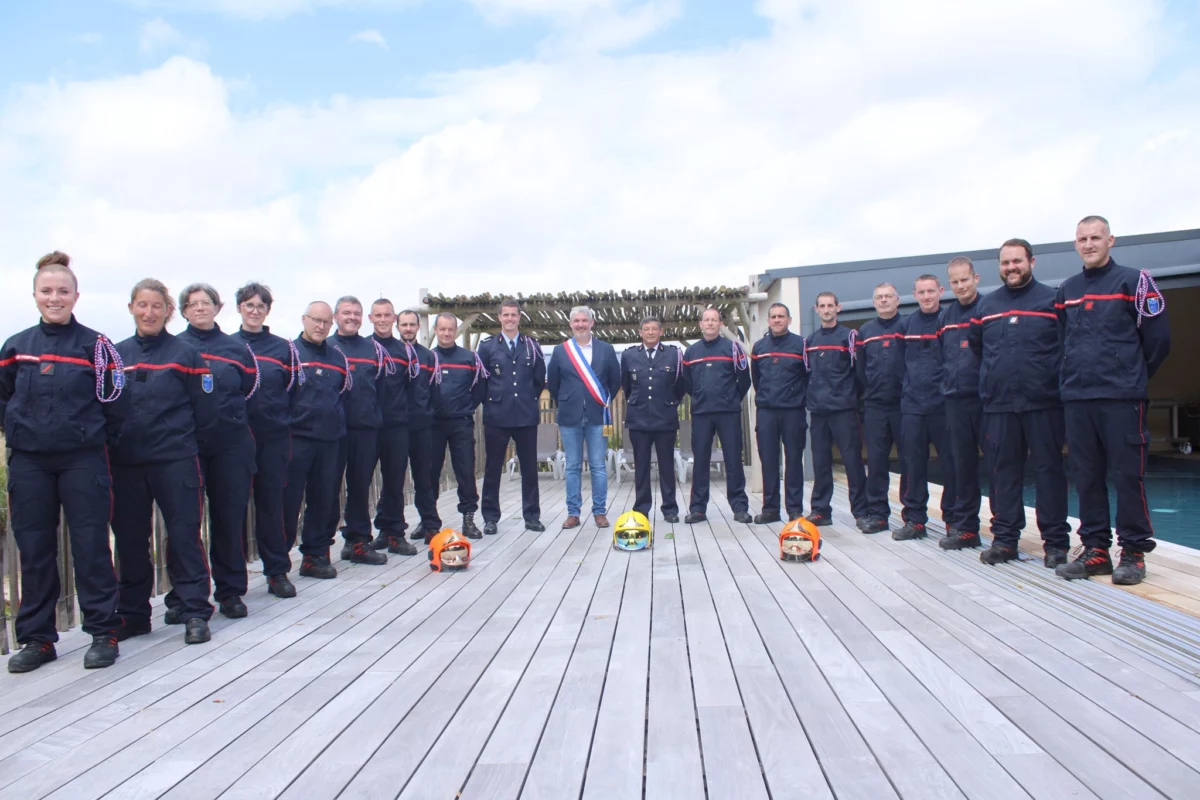 Les sapeurs pompiers du centre de secours de Plumaugat.