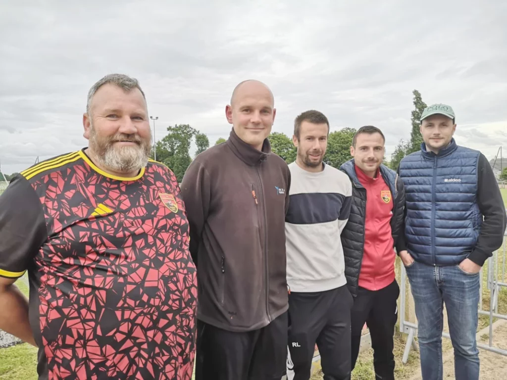 Des joueurs de la future équipe de vétérans.