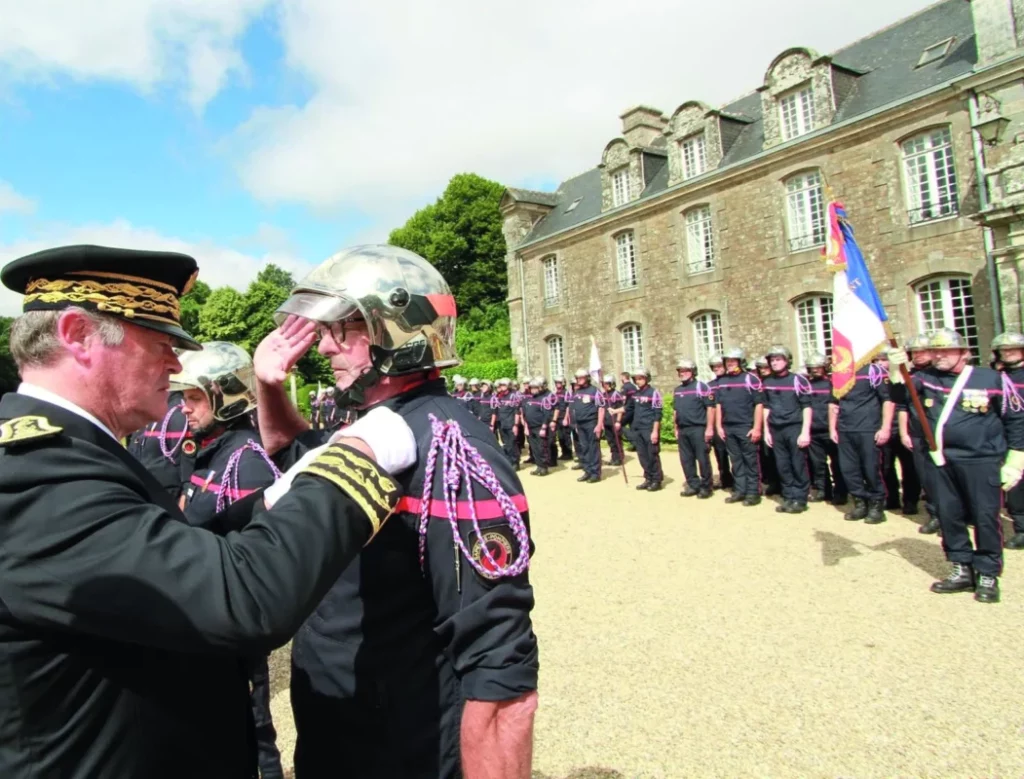 Cérémonie de remise de médailles.